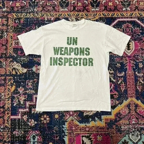 Un Weapons Inspector T Shirt Size Large - Picture 1 of 1